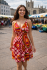 Bright Pink Colourful Dotty Short Summer Dress - Fair Trade 100% Cotton